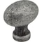 Jeffrey Alexander 1-3/16" Overall Length Distressed Antique Silver Football Bordeaux Cabinet Knob 3990-SIM - alternate 1